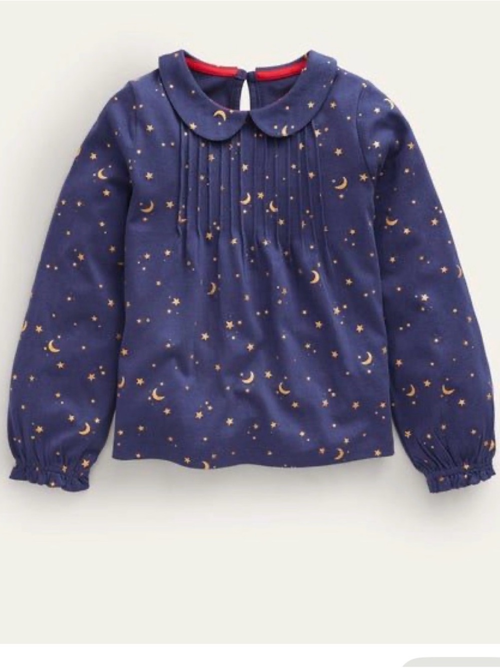 EUC Mini Boden Sparkly Moon & Stars Shirt